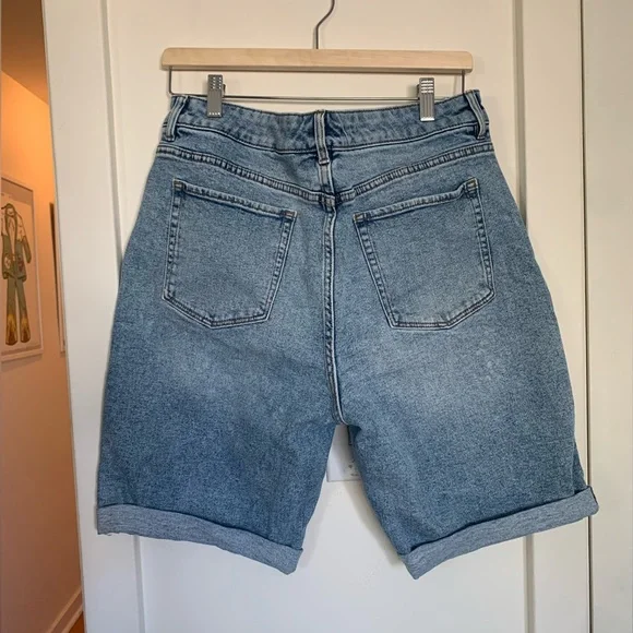 High Rise Cuffed Jean Shorts - Picture 2 of 5